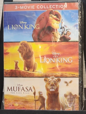 The Lion King (1994) / The Lion King (2019) / Mufasa (DVD) New, Sealed 3 MOVIES! - Image 1 of 4
