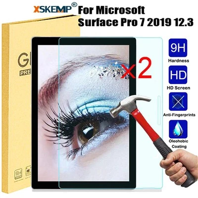 2Pcs For Microsoft Surface Pro 6 2018 Pro 7 Go Tempered Glass Screen Protector - Image 1 of 4
