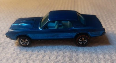 VINTAGE HOT WHEELS REDLINE CUSTOM COUGAR IN SPECTRAFLAME BLUE W/Lt BLUE INTERIOR - Image 1 of 4