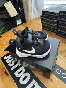 Nike Revolution 6 NN TDV Infant Toddlers 2C Black White Sneakers DD1094 003 NEW - Picture 1 of 10