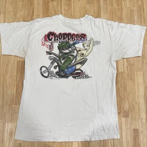 Choppers Inc. white cotton biker Motorcycle Shirt - Picture 1 of 7