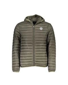 North Sails Hooded Padded Jacket Quilted Jacket Men Green - Picture 1 of 3