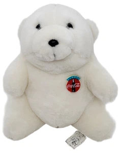1993 Coca-Cola Polar Bear 7" Stuffed Animal - Picture 1 of 6