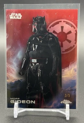 2025 Topps Chrome Star Wars Moff Gideon Dathomir Red (True Red) Parallel /5 - Image 1 of 2