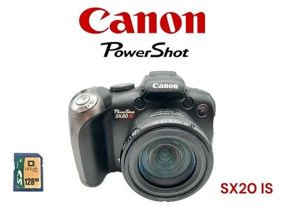 Цифровая камера Canon PowerShot SX20 IS - 20-кратный зум - 12,1 Мп - 128 МБ SD-карта - Изображение 1 из 4