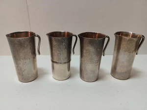 4 Antique Reed & Barton X4 Sterling Silver Creamer Shot Mini Pitchers JBtr23 - Picture 1 of 5