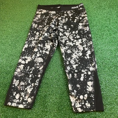 Nike Pro Capri Leggings Atléticos Correr Fitness Negro Blanco Mujer Extra Grande Foto 1 de 4