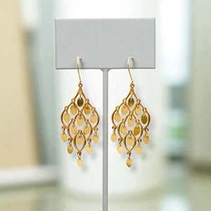 Ross Simons Chandelier BlÀtter OhrhÀnger OhrhÀnger 14K Gelbgold TrÀne Blatt - Bild 1 von 8