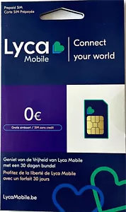 Activated Lycamobile SIM Card Belgium 3 in 1 Standard / Micro/ Nano Sizes - Photo 1/6
