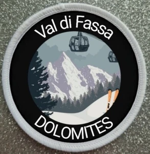3 Inch Val Di Fassa Dolomites Ski Skiing Iron / Sew on Patch Badge  - Picture 1 of 1