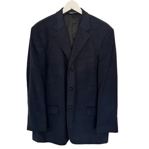 Perry Ellis Sport Coat Blazer Navy Corduroy Suit Jacket Cotton 42 Regular - Picture 1 of 16