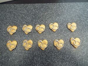 20 RING HEARTS TOPPERS EDIBLE