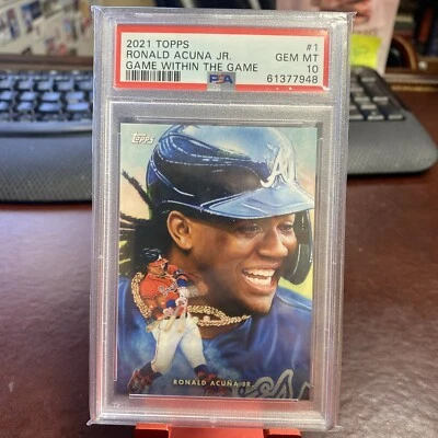 2021 Topps Game Within the Game Ronald Acuna Jr. #1 ~ Atlanta Braves ~ PSA 10 - Image 1 of 2
