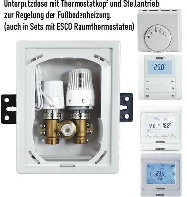 Einzelraumregelung RTL Ventil Unibox Fußbodenheizung Stellantrieb mit Thermostat - Bild 1 von 4