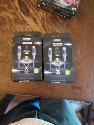 Cable de carga/sincronización Powerxcel tipo C a tipo C de 4 pies - Lote de 2 carga rápida Foto 1 de 4