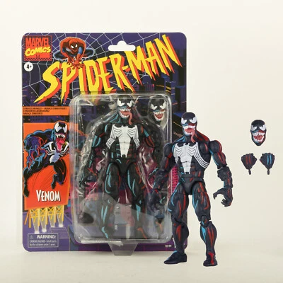 Hasbro Marvel Legends Venom Retro Spiderman 6" Action Figure *Dented Packaging* - Image 1 of 4