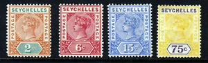 SEYCHELLES Queen Victoria 1897-00 New Colours & Values Group SG 28 to SG 33 MINT - Picture 1 of 2