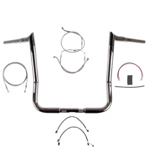 1 1/4" Chrome 17" Diablo Handlebar Kit 2016-2023 Harley Street Glide No ABS - Picture 1 of 2