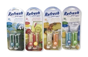 4 Packs Refresh Your Car Odor Eliminating Auto Vent Stick Air Freshener, Asst - Picture 1 of 1
