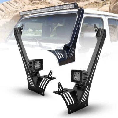 A-Pillar Light Bar Mount Bracket For 2018-2023 Jeep Wrangler JL / Gladiator JT Foto 1 de 4