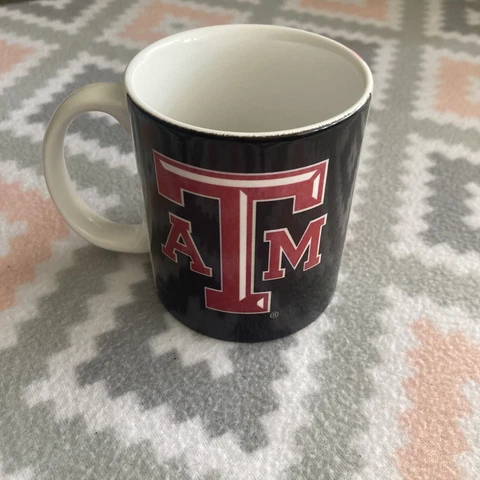 Texas A & M University Mug Cup Aggies Ceramic Maroon White 14 oz Cover