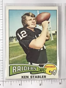 1975 Topps Ken Stabler #380 Oakland Raiders - Foto 1 di 2