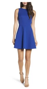 Vestido Felicity & Coco Para Mujer Sin Mangas Espalda Abierta Calce Barbara Acampanado Azul Grande P - Imagen 1 de 6