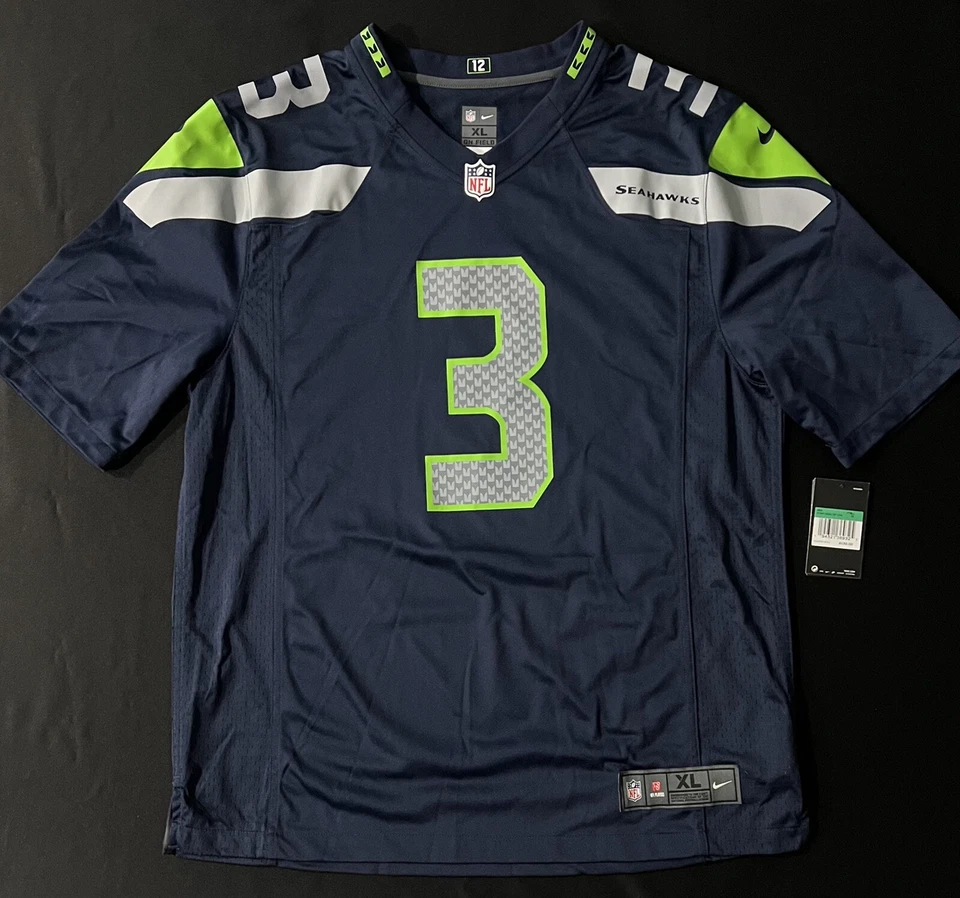 Nike On Field Russell Wilson Mens Size XL Seattle Seahawks #3 NFL Jersey