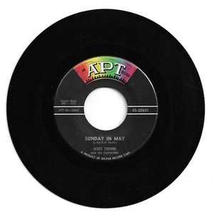 DOO WOP 45 SCOTT STEVENS/CAVALIERS SUNDAY IN MAY ON APT  VG++  ORIGINAL - Picture 1 of 1