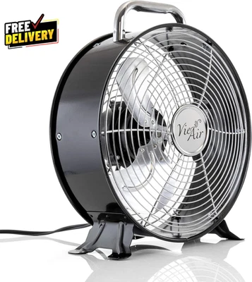 Ventilador de tambor de metal de alta velocidad de 12 pulgadas doble velocidad silencioso potente diseño duradero Foto 1 de 4