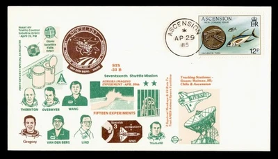 DR WHO 1985 ASCENSION SPACE TRACKING STA SHUTTLE SPACELAB CACHET M57522 - Image 1 of 2