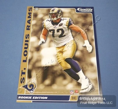 Calcomanía de pared Chris Long #72 DE St. Louis Rams NFL 2008 novato Fathead Player 5"x7" Foto 1 de 3
