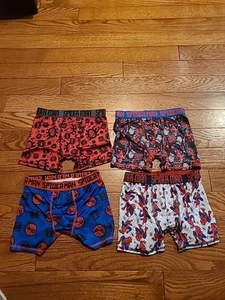 Boy's Marvel Spiderman Licensed Cartoon Boxer Brief Underwear - 4 Pack - Picture 1 of 13