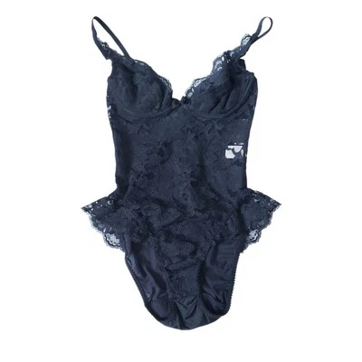 Body De Colección 80' Victoria's Secret Etiqueta Dorada Negro Encaje 34B Foto 1 de 4