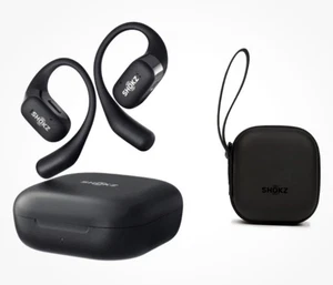 Shokz OpenFit Open-Ear Bluetooth True Wireless Ohrhörer KOSTENLOSE TRAGETASCHE schwarz - Bild 1 von 9