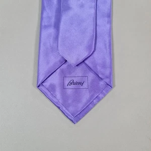 Brioni Herren Krawatte Lila 100% Seide Satin - Bild 1 von 7
