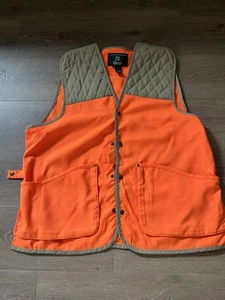 Orvis Outdoor Hunting Utility Vest Bright Orange Men’s Large Vintage Pheasant - Picture 1 of 9