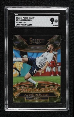 2015–16 Panini Select эквалайзеры камуфляжные призматические 43/249 Карим Бензема No9 SGC 9 КАК НОВЫЕ - Изображение 1 из 3