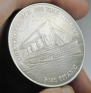 RMS TITANIC .999 Fine/Pure TITANIUM Coin. One Troy Ounce 31.1g. Invest/Bullion - Picture 1 of 12