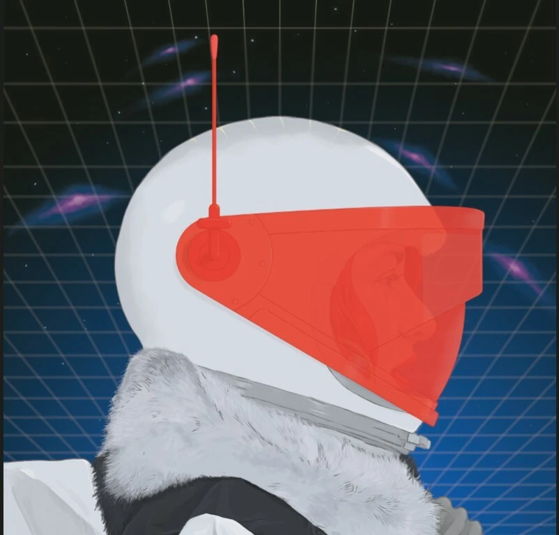 Original LEGO Art Ice Planet Babe visor down 8"x8" print - Image 1 of 1