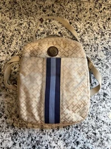 Tommy Hilfiger Crossbody Tan And Blue. Logo. Women Purse - Picture 1 of 2