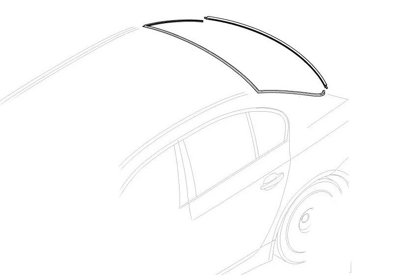 Originale BMW Profildichtung Guarnizione Lunotto 5er E60 Posteriore Superiore - Immagine 1 di 1