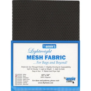 MESH FABRIC ~ BLACK ~ ByAnnie ~ 18" x 54" For Bags, See-Through Pockets and More - Picture 1 of 3
