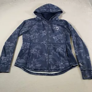 St Louis Rams Hoodie Womens Size Medium Blue Full Zip Tommy Bahama Jacket Ladies - Picture 1 of 14