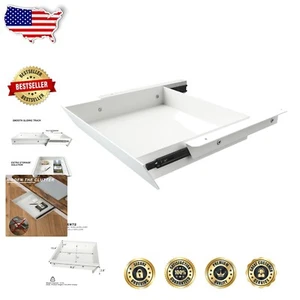 Durable Metal Under Desk Sliding Drawer - 15'' x 9'' for Clutter-Free Workspace - Picture 1 of 9
