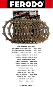 TRIUMPH DAYTONA TRIPLE 675 FERODO CLUTCH FRICTION PLATES  2009 - 2018 *SEE NOTES - Picture 1 of 2