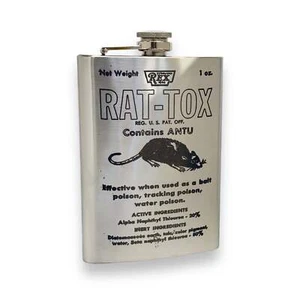 8oz Rat Tox Stainless Steel Flask - Picture 1 of 8