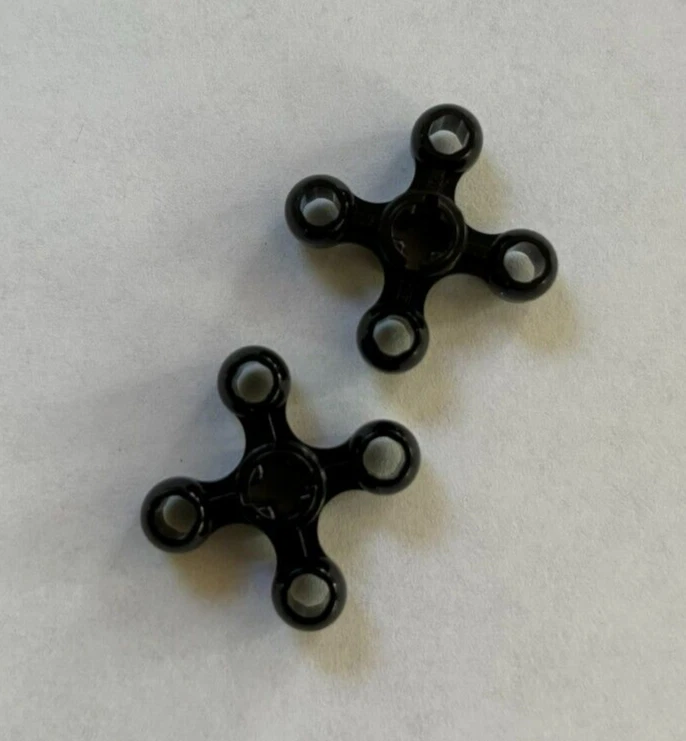 LEGO PN 32072 Technic Knob Gear - Black - 6 Pieces - New - Image 1 of 1