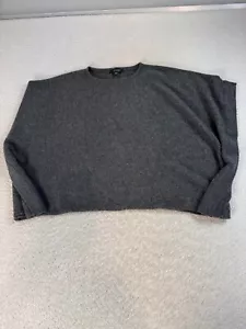 Ann Taylor Womens Cashmere Pullover Dolman Sleeve Knit Poncho Heather Gray XS - Picture 1 of 4