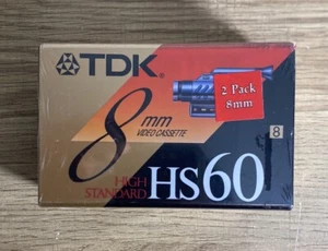 TDK High Standard HS60 8mm Video Cassette Tape 2-PK - Picture 1 of 5